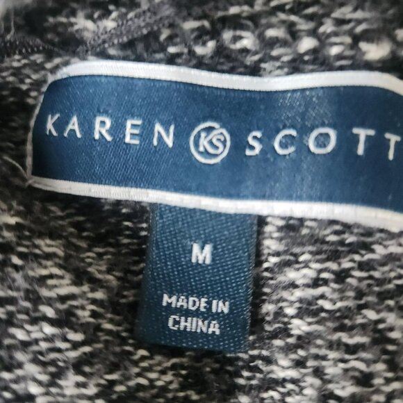 Karen Scott Knit Sleeveless Vest Duster Sweater Cardigan Pockets Womens Size M - Picture 11 of 11